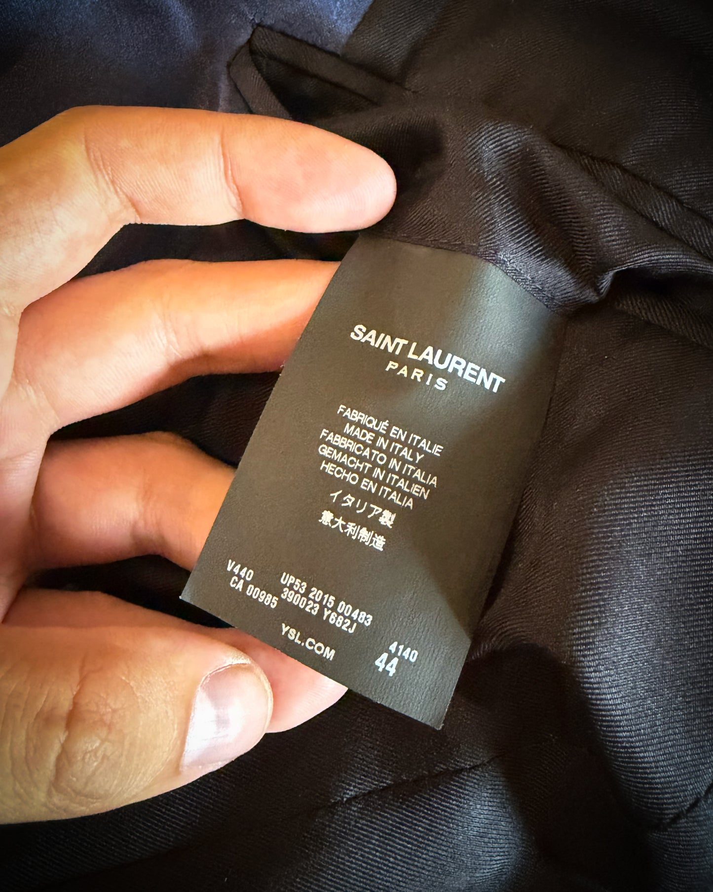 SAINT LAURENT FW2015 BLUE BLAZER