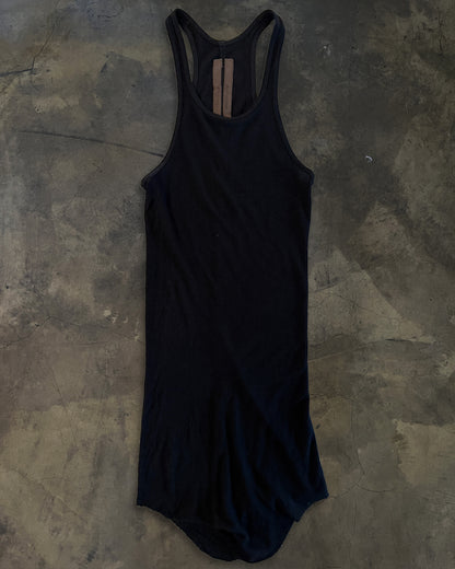 RICK OWENS SS2008 "STRUTTER" BLACK RIBBED TANK