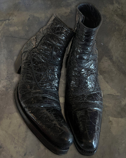 GIANNI BARBATO PYTHON LEATHER BOOTS