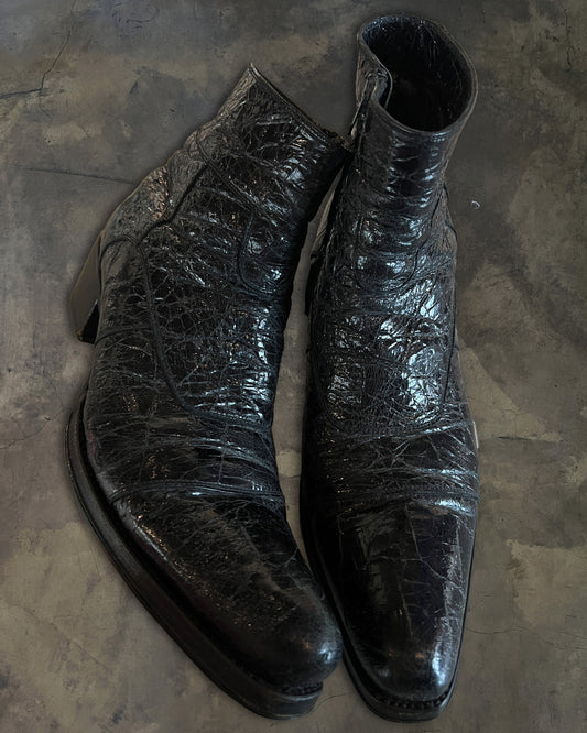 GIANNI BARBATO PYTHON LEATHER BOOTS