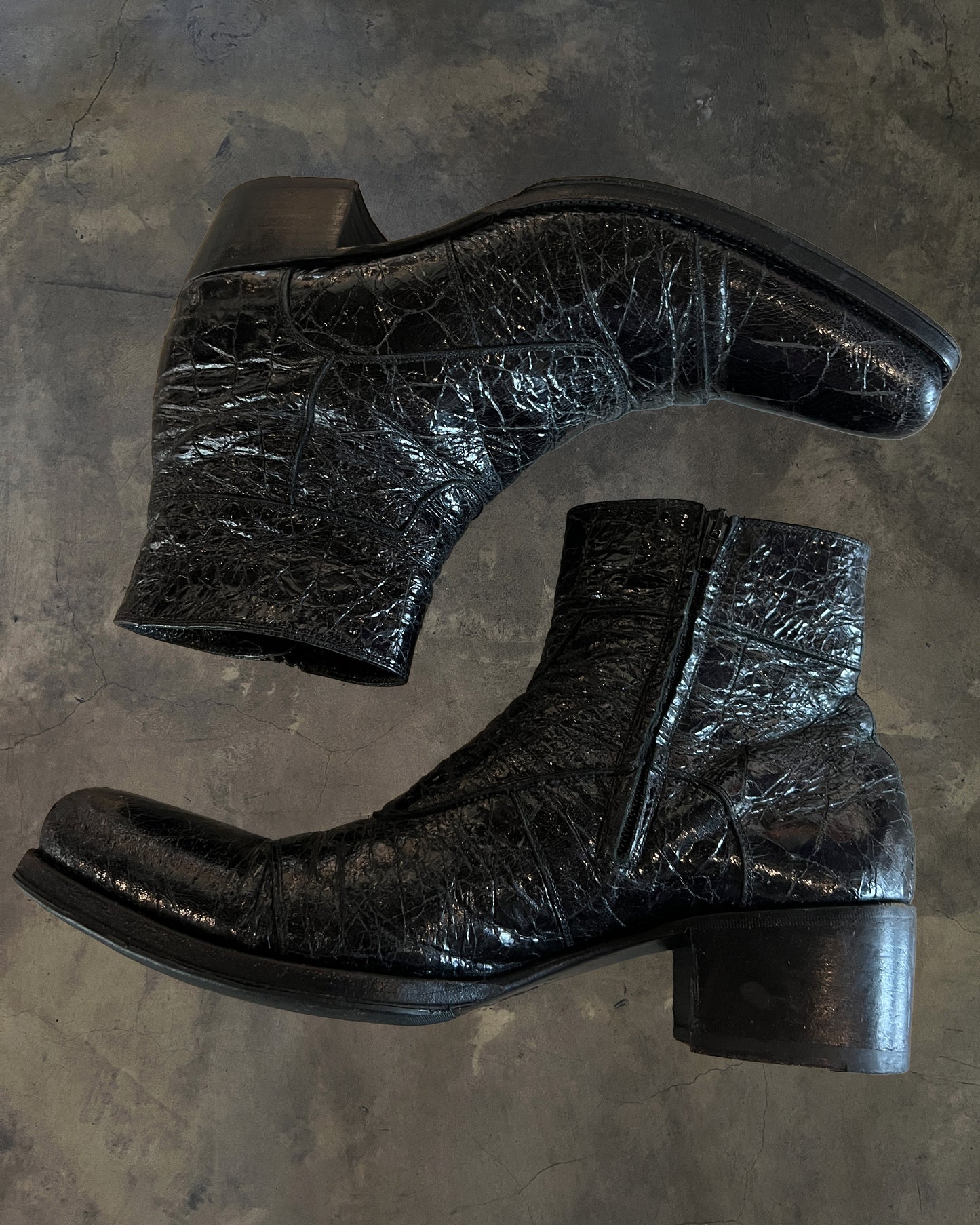 GIANNI BARBATO PYTHON LEATHER BOOTS