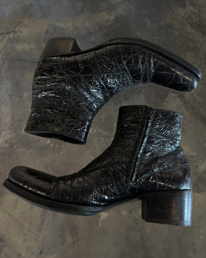 GIANNI BARBATO PYTHON LEATHER BOOTS