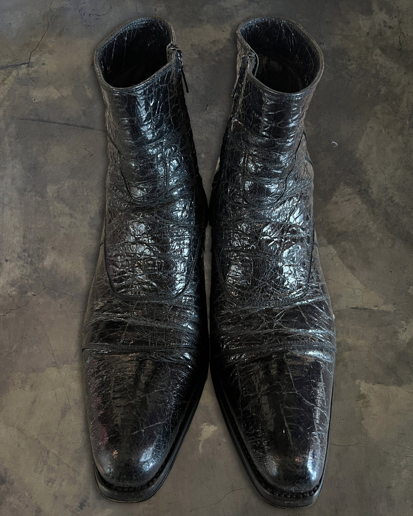 GIANNI BARBATO PYTHON LEATHER BOOTS