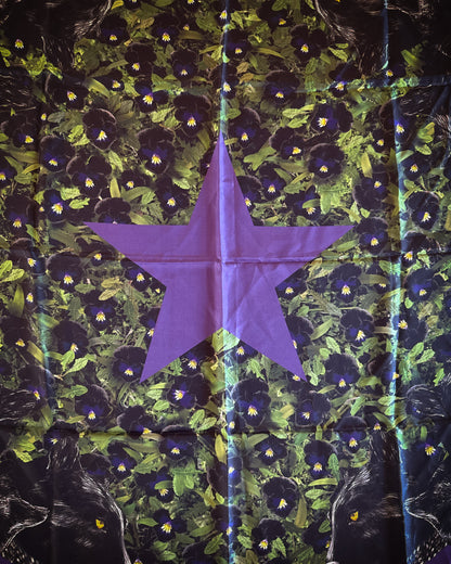 GIVENCHY SS2011 PANTHER & VIOLET SILK SCARF