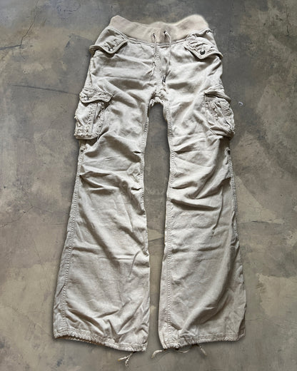 G.O.A BEIGE LINEN CARGO PANTS