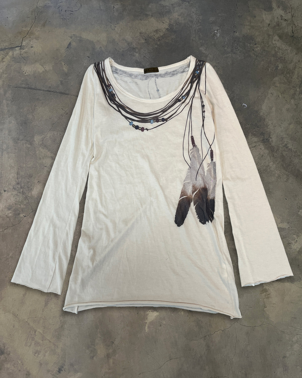 G.O.A LONG SLEEVE FEATHER TEE – glam archive
