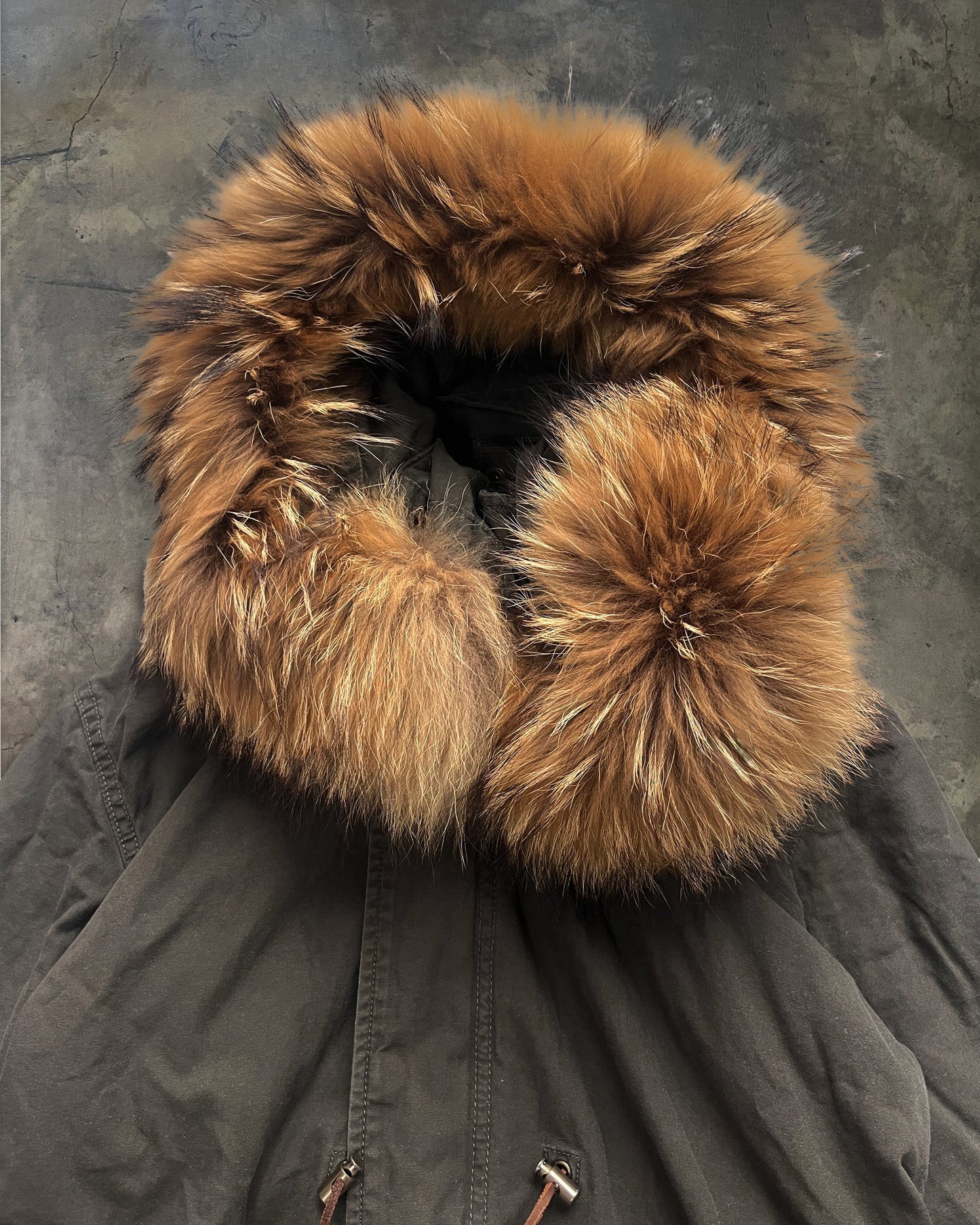 G.O.A RACOON FUR PARKA WITH DETACHABLE HOOD