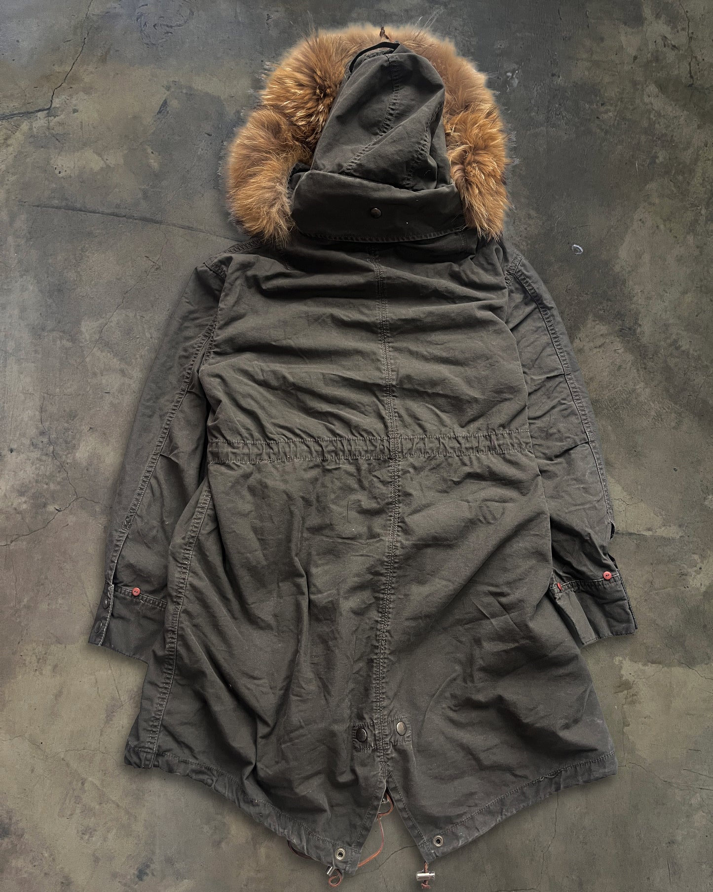 G.O.A RACOON FUR PARKA WITH DETACHABLE HOOD