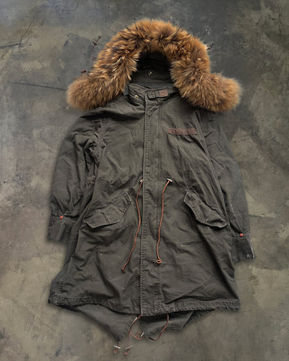 G.O.A RACOON FUR PARKA WITH DETACHABLE HOOD