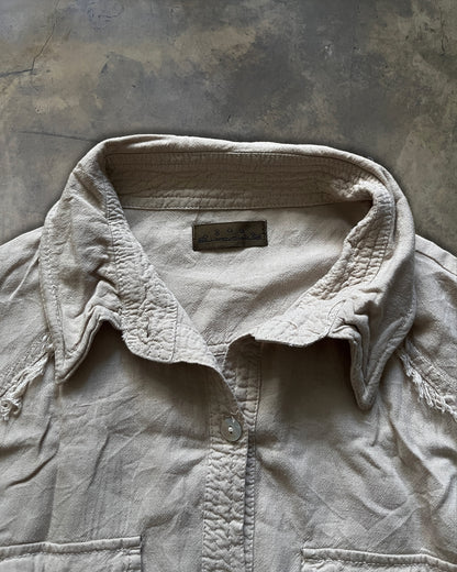 GOA DISTRESSED HEM BUTTON UP