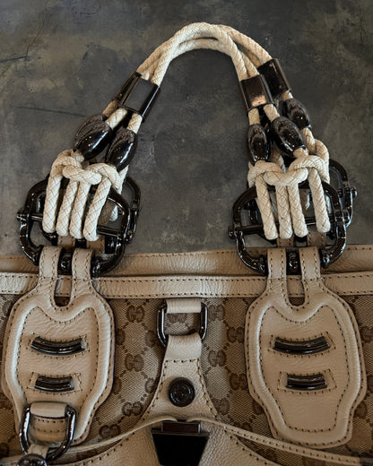 GUCCI SS2010 MONOGRAM TECHNO HORSEBIT TOTE