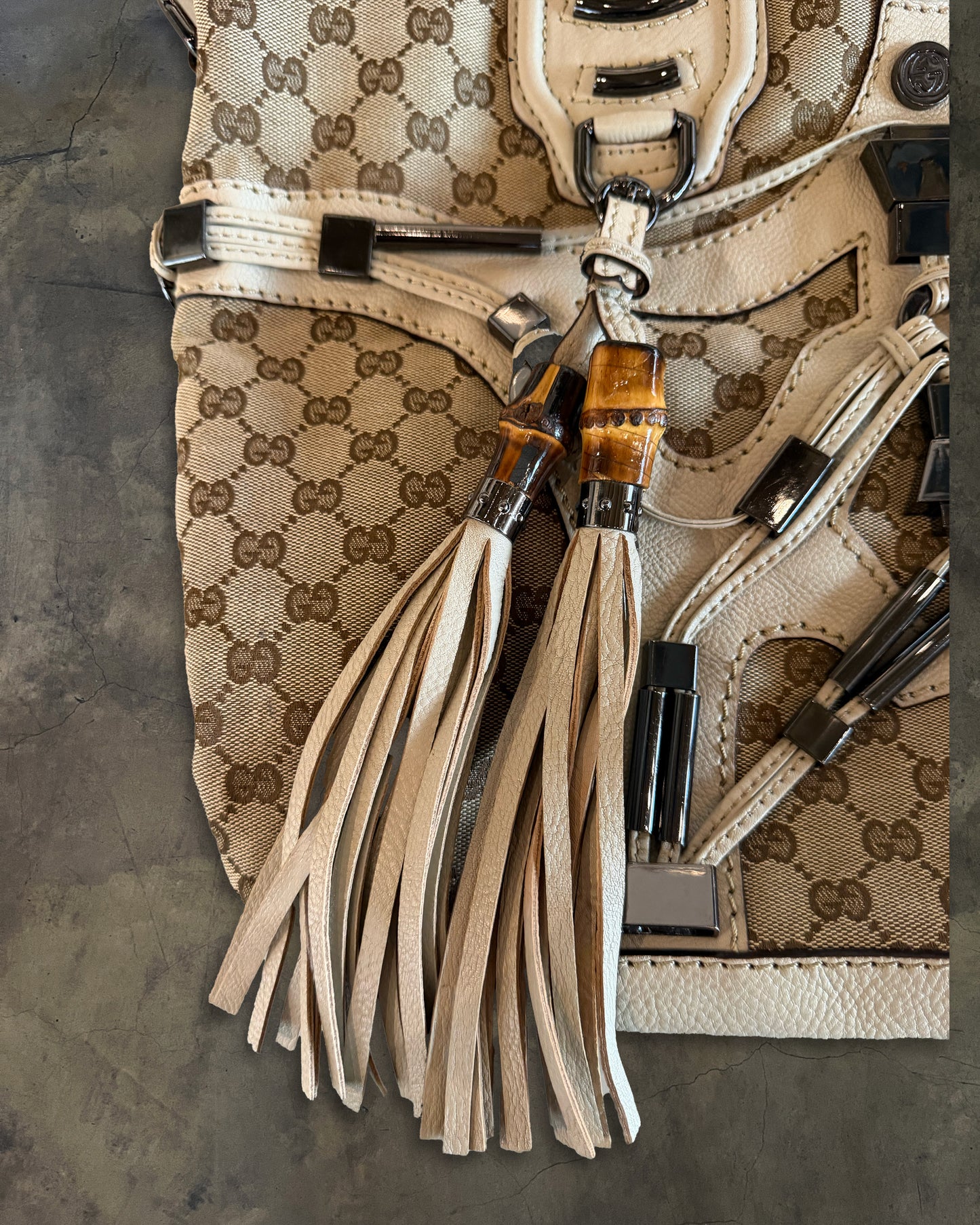 GUCCI SS2010 MONOGRAM TECHNO HORSEBIT TOTE