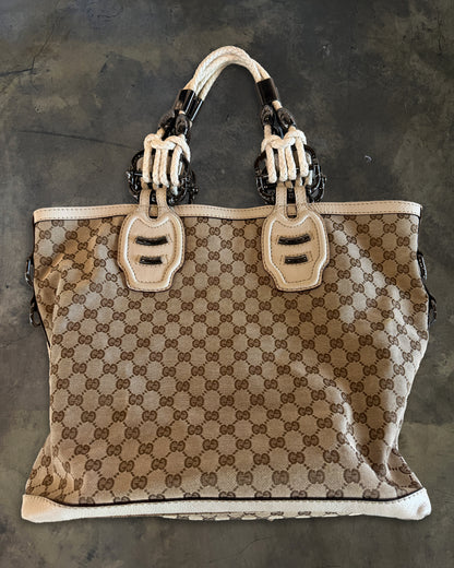 GUCCI SS2010 MONOGRAM TECHNO HORSEBIT TOTE