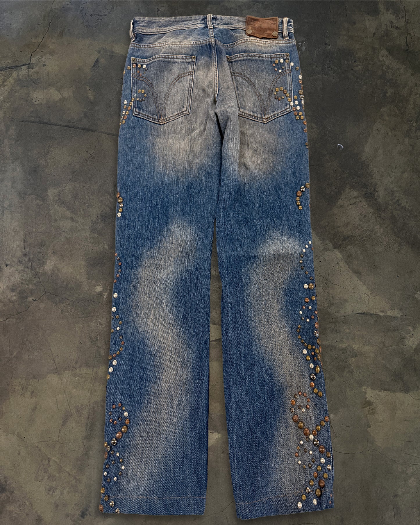 2000S DOLCE GABBANA STUDDED DENIM