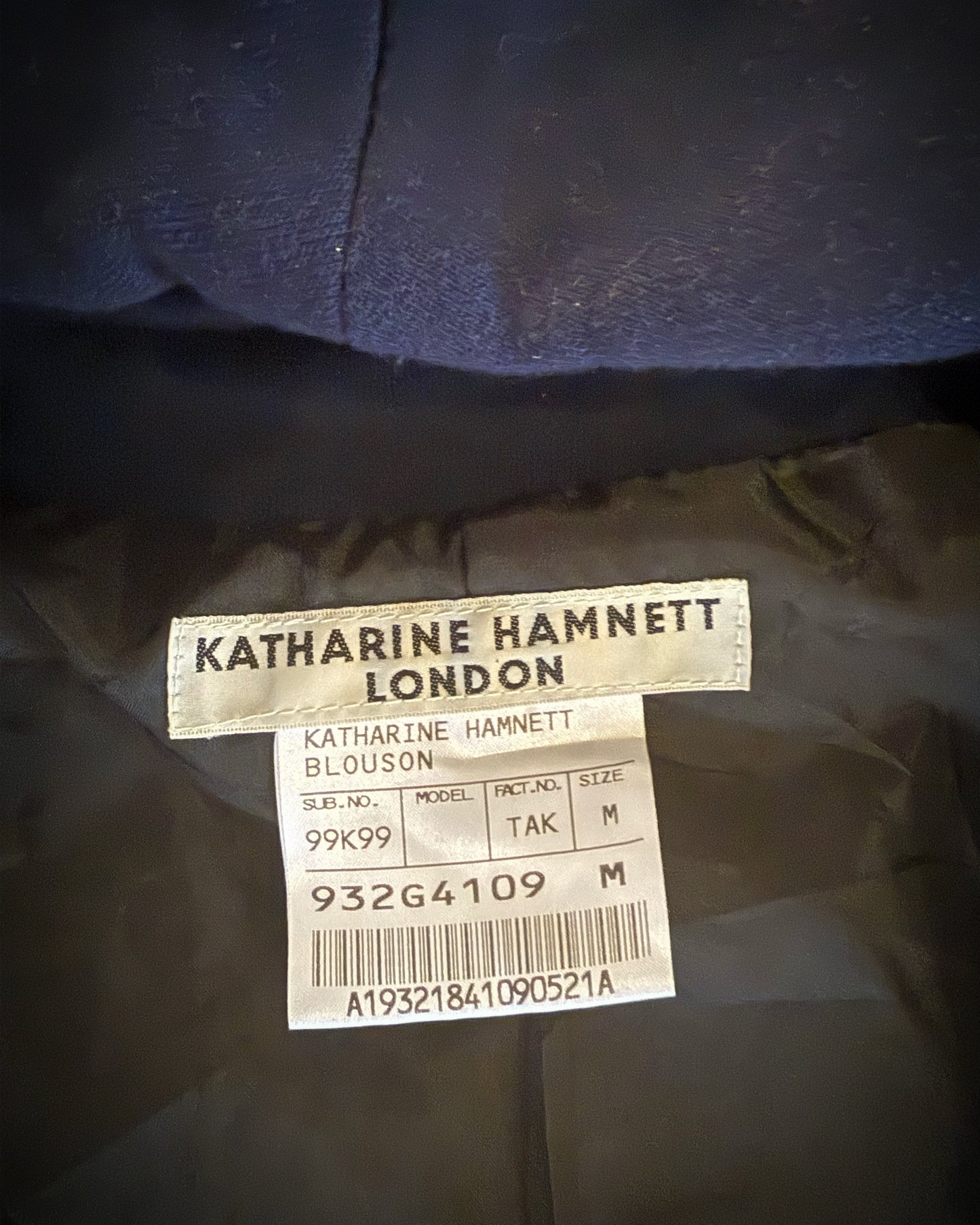 KATHERINE HAMNETT ASYMMETRICAL HOODED JACKET