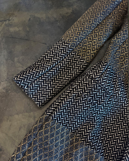 HAIDER ACKERMANN FW2016 RUNWAY BRONZE JACQUARD LONG COAT