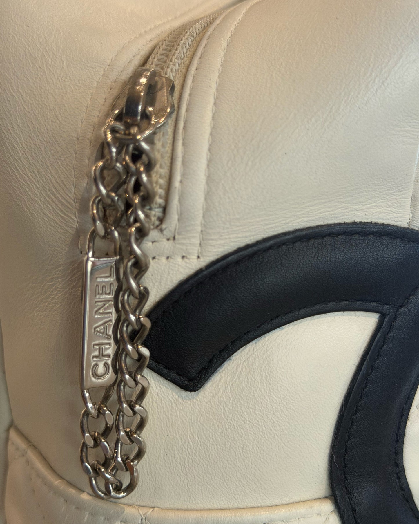 CHANEL 2005 CAMBON LIGNE CALFSKIN BOWLER BAG