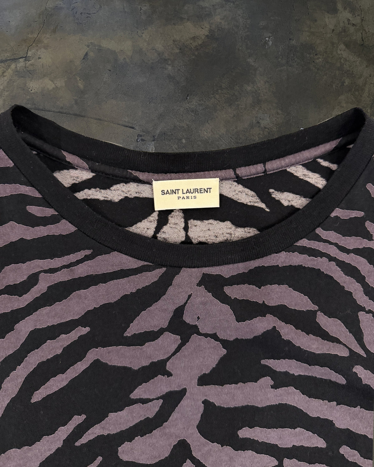 SAINT LAURENT AW2013 ZEBRA PRINT TEE