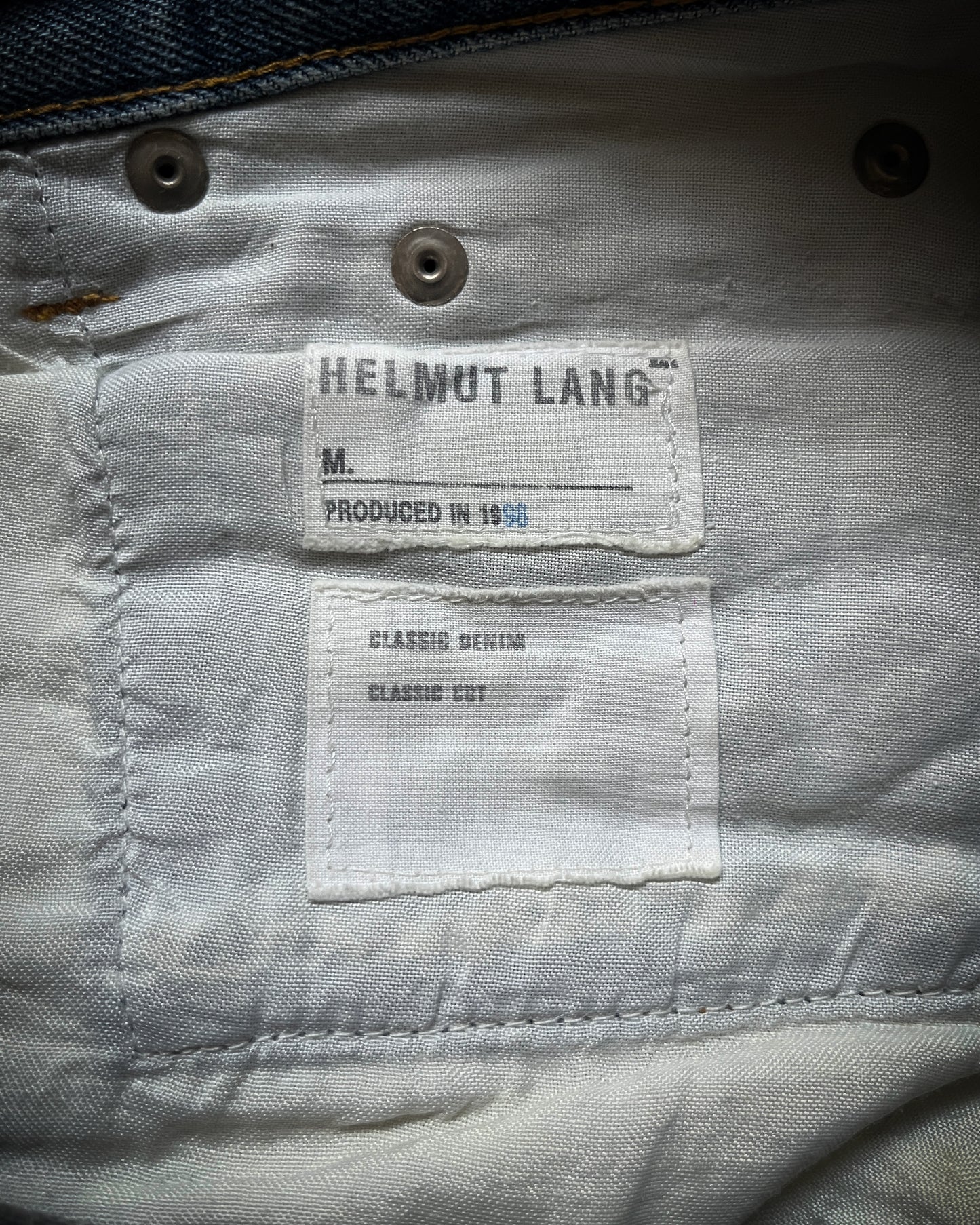 HELMUT LANG 1998 CLASSIC CUT DENIM