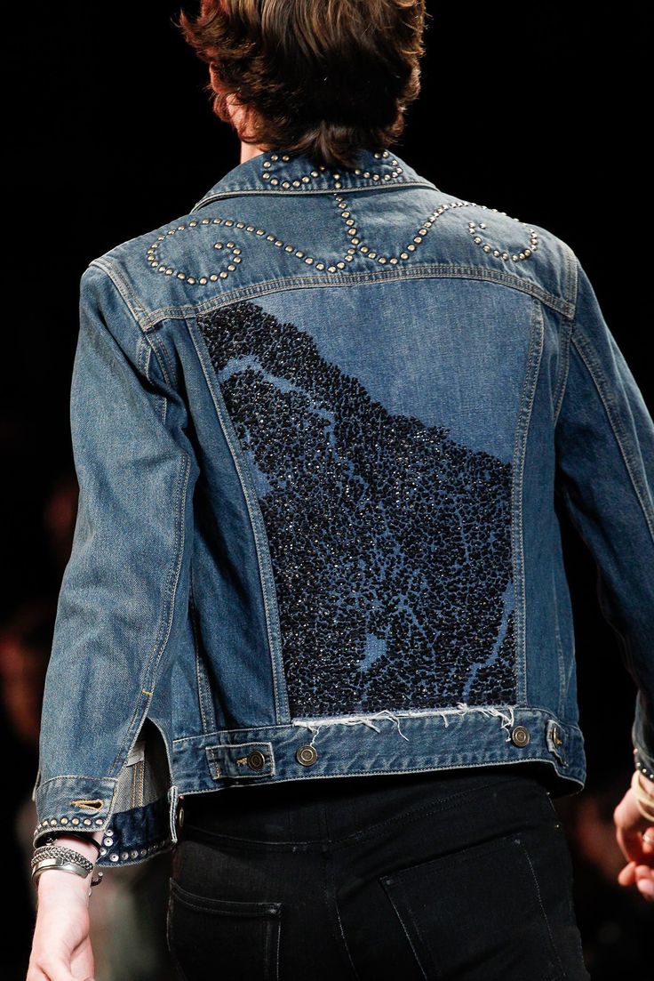 SAINT LAURENT SS2015 RUNWAY ARABESQUE DENIM JACKET