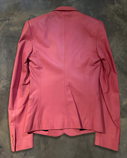 DIOR HOMME SS2005 RUNWAY PINK LEATHER 1B BLAZER