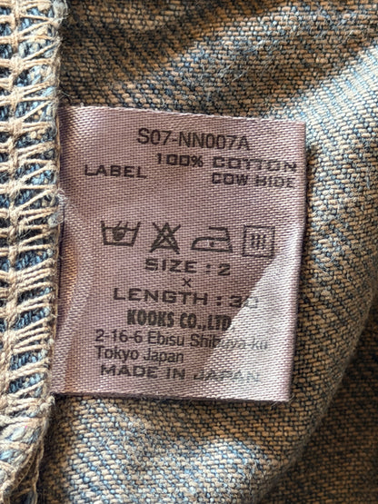 NUMBER NINE SS2007 " ABOUT A BOY" MUDWASH DISTRESSED PAIN DENIM