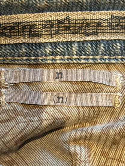 NUMBER NINE SS2007 " ABOUT A BOY" MUDWASH DISTRESSED PAIN DENIM