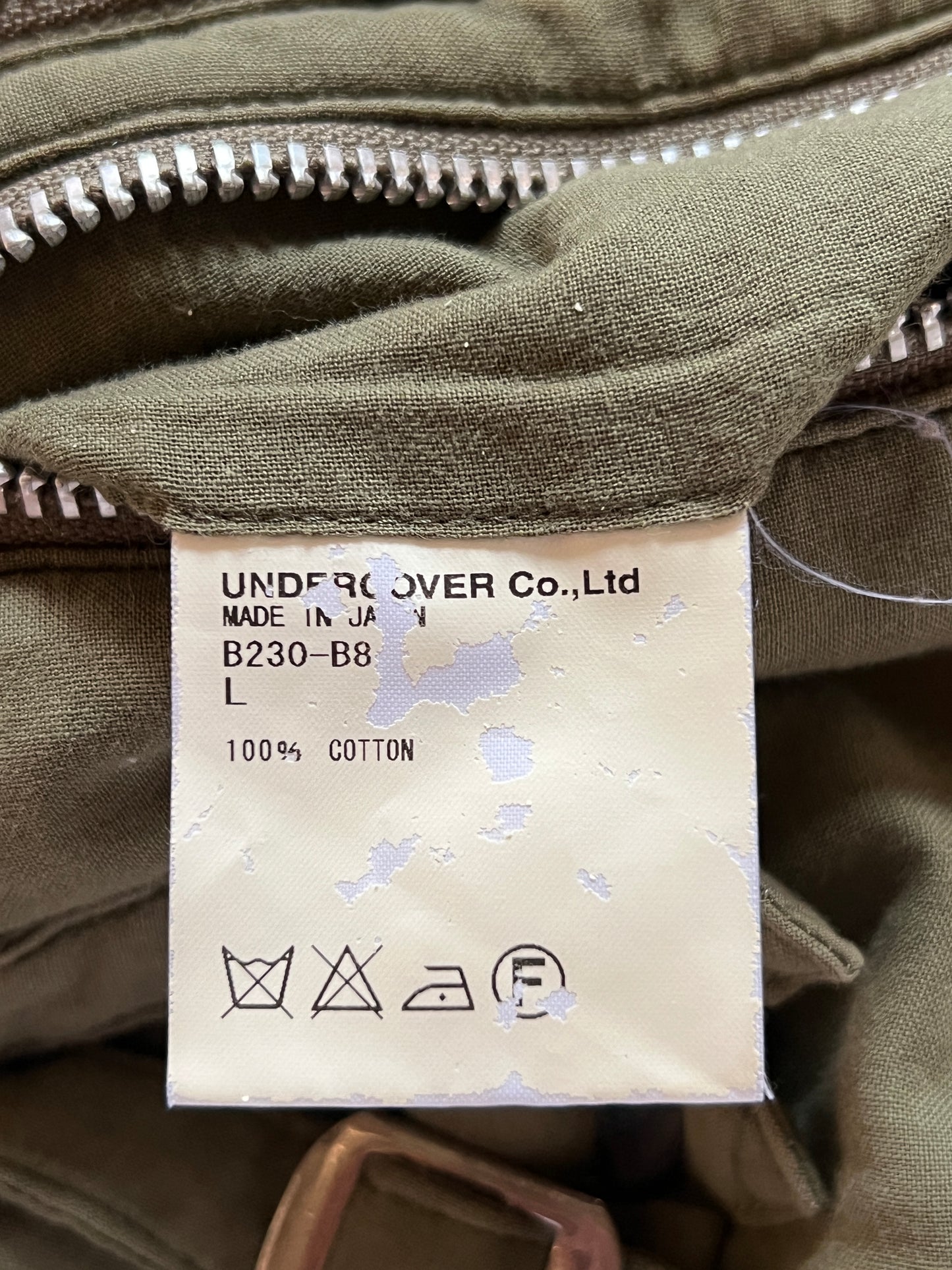 UNDERCOVER AW2004 " BUT BEAUTIFUL" OCCUPATIONAL THERAPY RIDERS JACKET