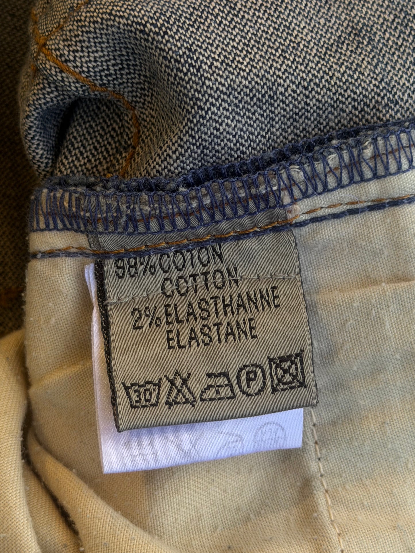 DIOR HOMME SS2008 UNDER MY CAR DISTRESSED DENIM