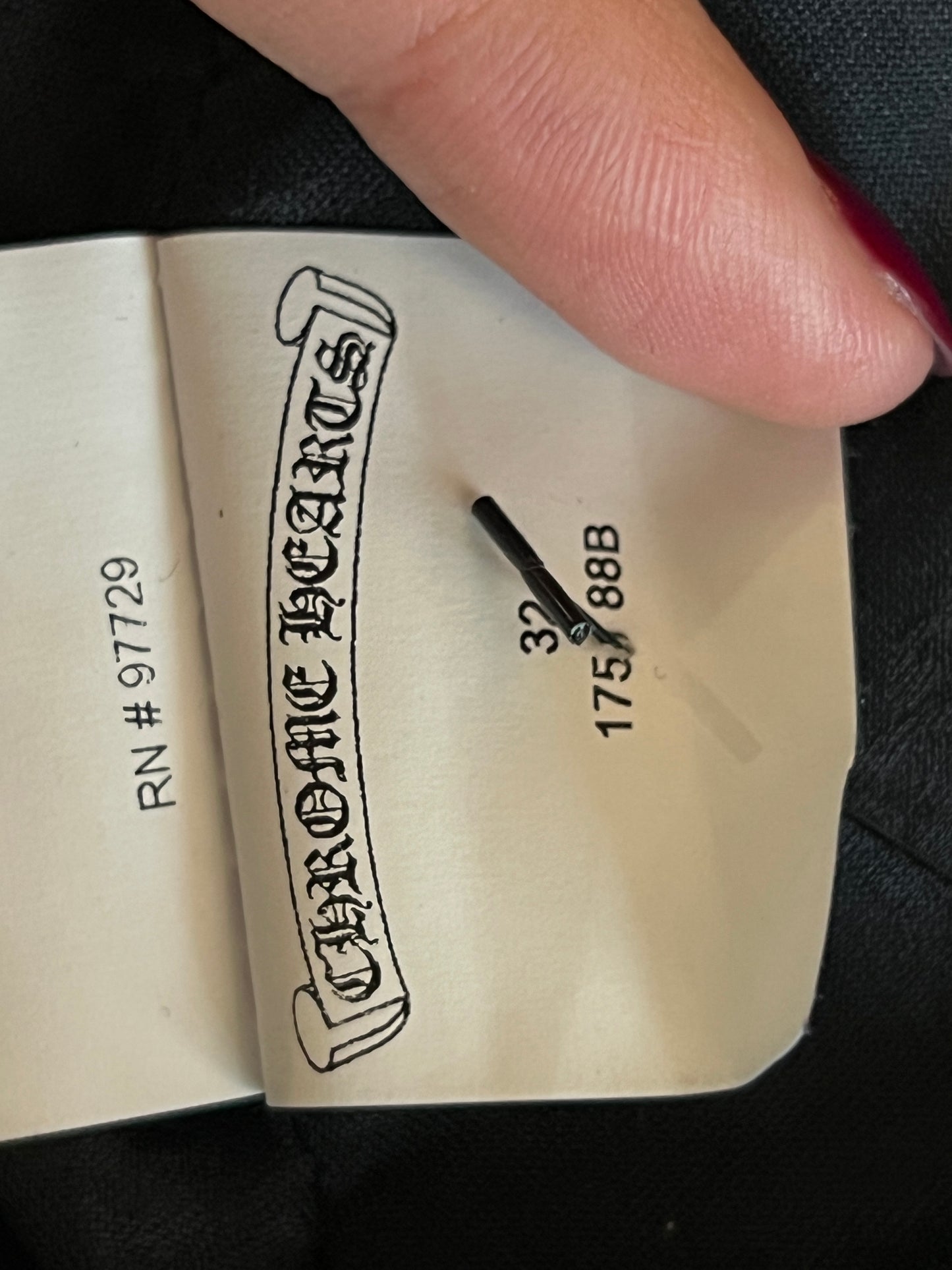 CHROME HEARTS FLEUR KNEE LEATHER PANTS