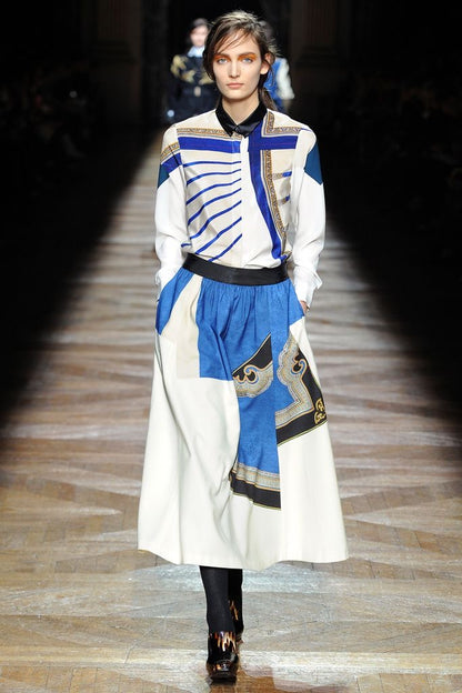 DRIES VAN NOTEN FW2012 RUNWAY ABSTRACT SHIRT