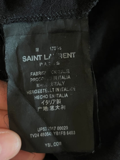 SAINT LAURENT 2017 BLACK FLAME T SHIRT