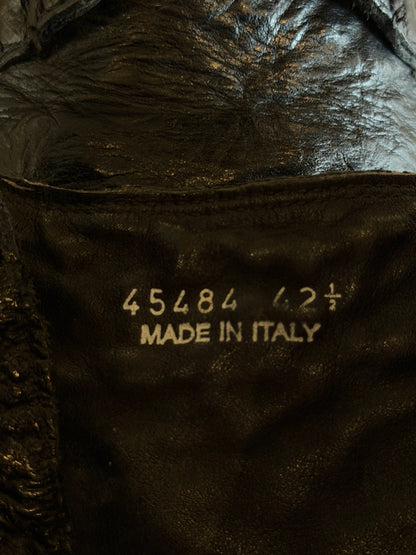 RICK OWENS AW2009 "CRUST" CRINKLED SHARK LEATHER COMBAT BOOTS