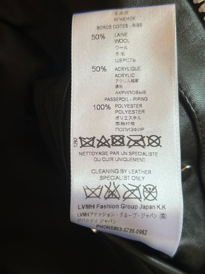 GIVENCHY FW2017 STAR SATIN TRIMMED LEATHER BOMBER