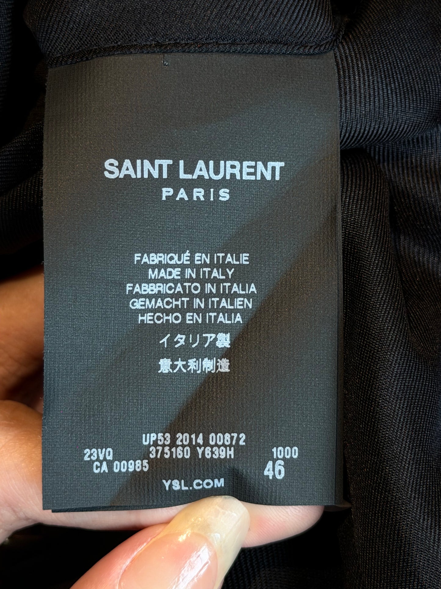 SAINT LAURENT SS2015 GOLDEN LINE CHINESE TUNIC JACKET