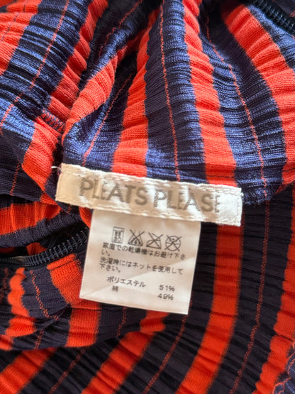 ISSEY MIYAKE PLEATS PLEASE STRIPED HOODIE