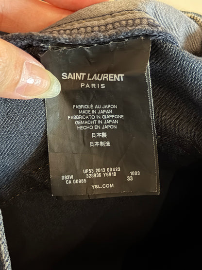 SAINT LAURENT FW2013 SCAB DISTRESSED JEANS