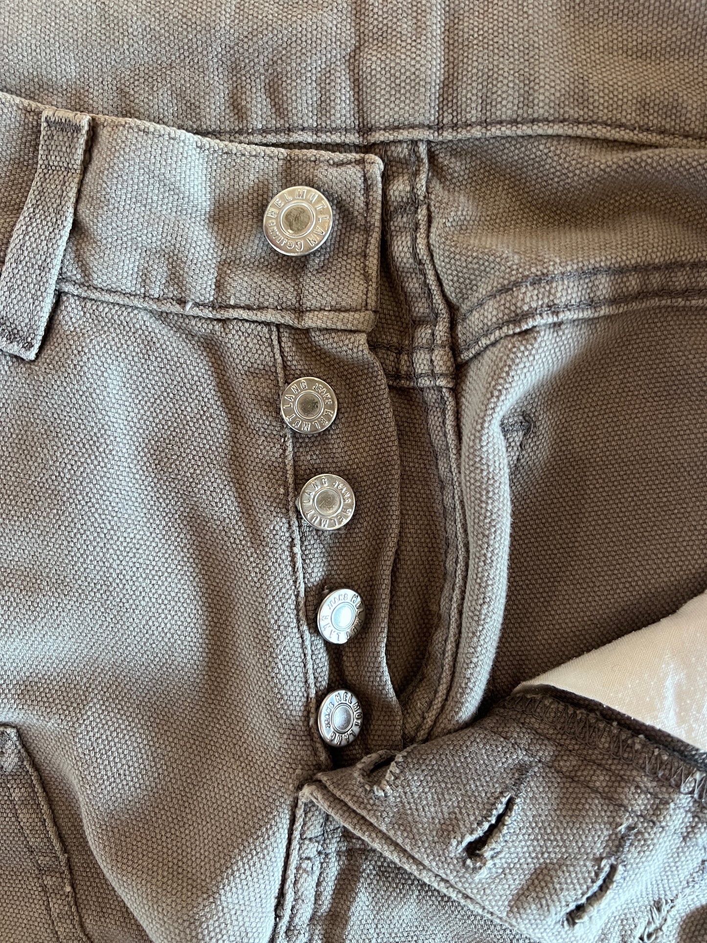 HELMUT LANG SS1999 SAGE DOUBLE KNEE WORK PANTS