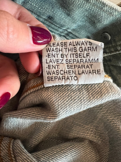 DIOR HOMME SS2004 STRIP DENIM JACKET