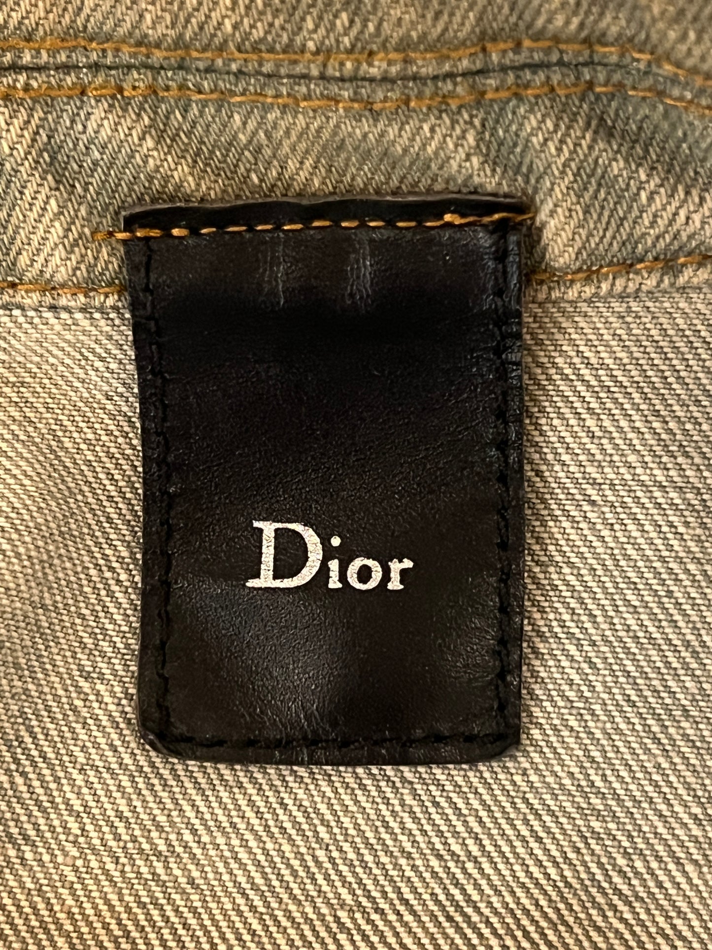 DIOR HOMME SS2004 STRIP DENIM JACKET