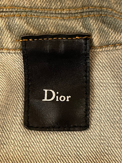 DIOR HOMME SS2004 STRIP DENIM JACKET