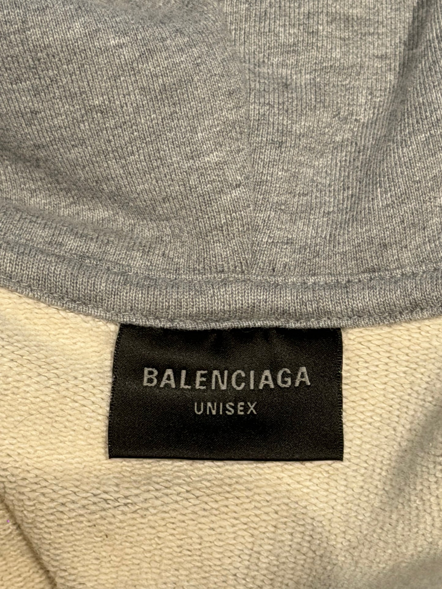 BALENCIAGA SS2024 TATTOO GREY ZIP UP HOODIE