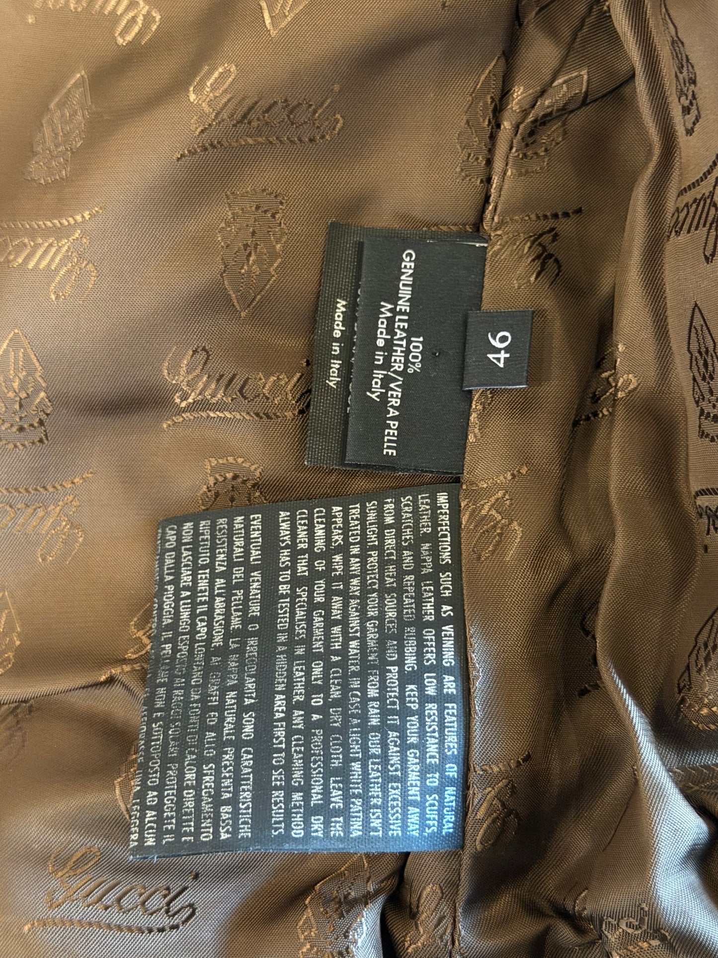 GUCCI FW2008 LEATHER SHEARLING JACKET