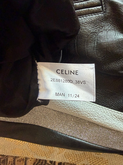 1/1 CELINE SS2022 PYTHON/CROC EMBOSSED PANELED BOMBER