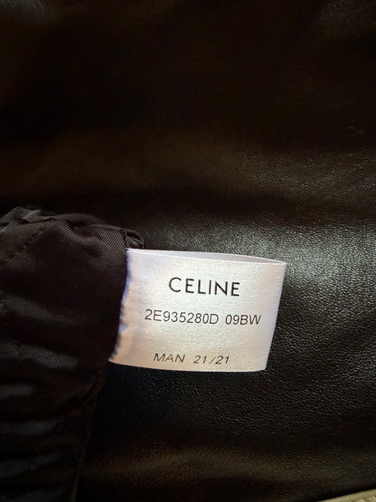 1/1 CELINE SS2022 TWO TONE LEATHER MOTO JACKET