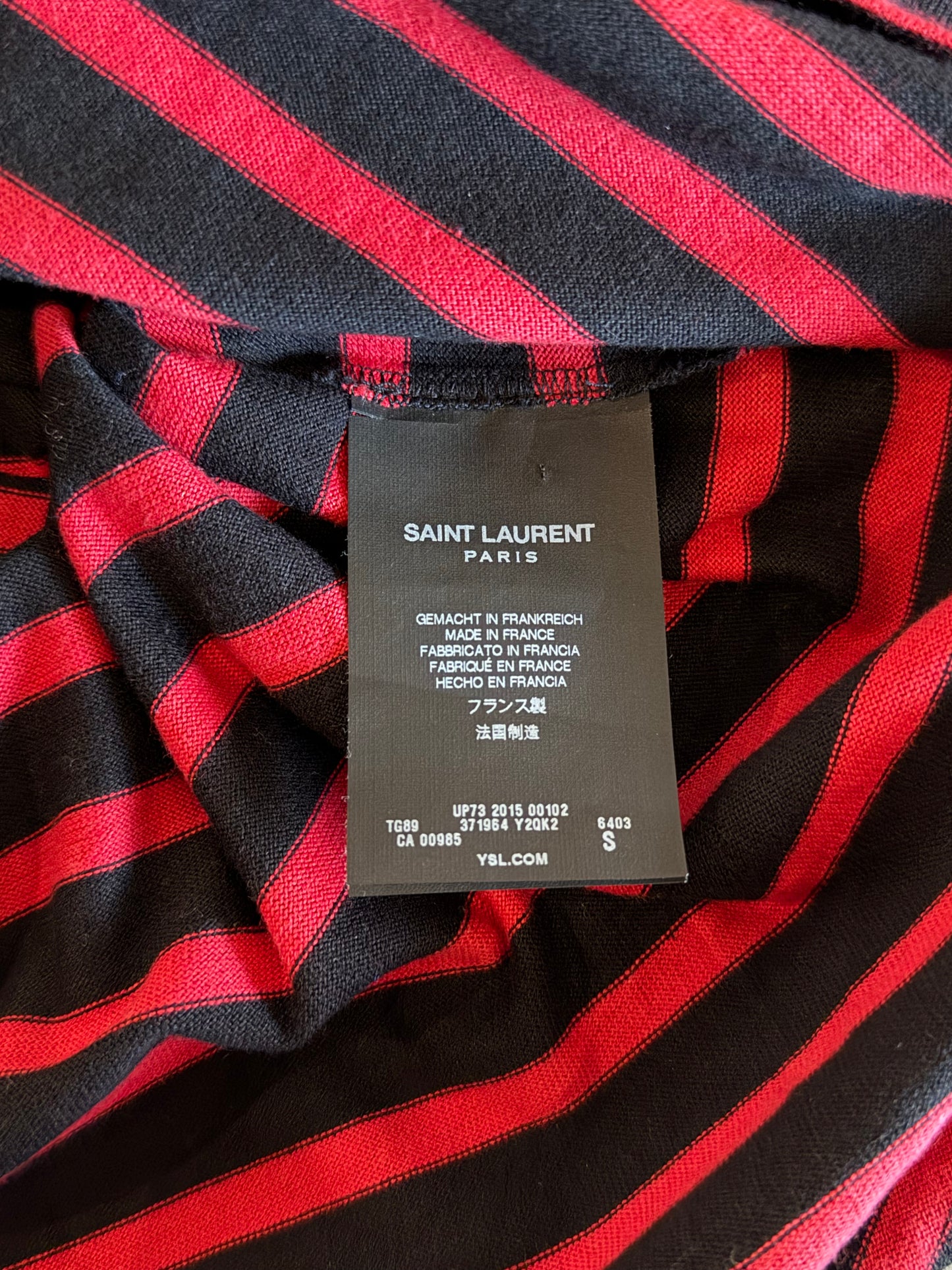 SAINT LAURENT AW2015 STRIPED LONG SLEEVE