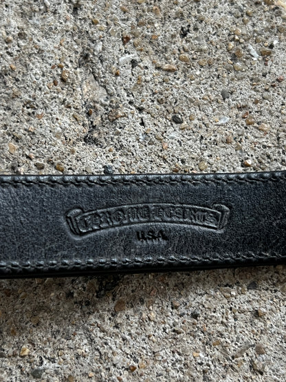 CHROME HEARTS ROLLING STONE 3 BUTTON LEATHER BRACELET