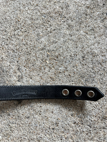 CHROME HEARTS ROLLING STONE 3 BUTTON LEATHER BRACELET