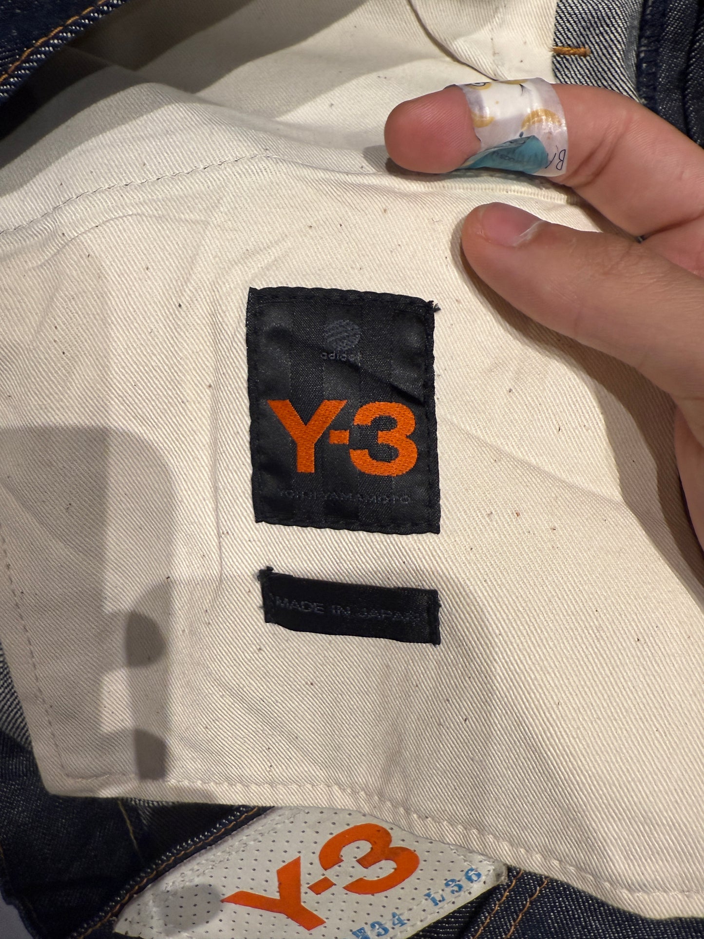 Y-3 SS2004 SPOTTED HORSE THREE STRIPES DENIM