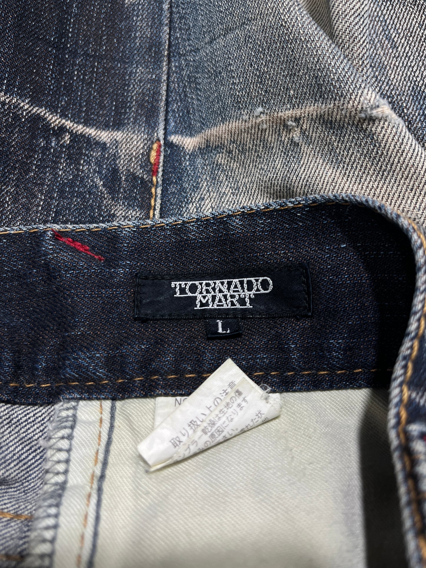 TORNADO MART WASHED WHISKER DENIM